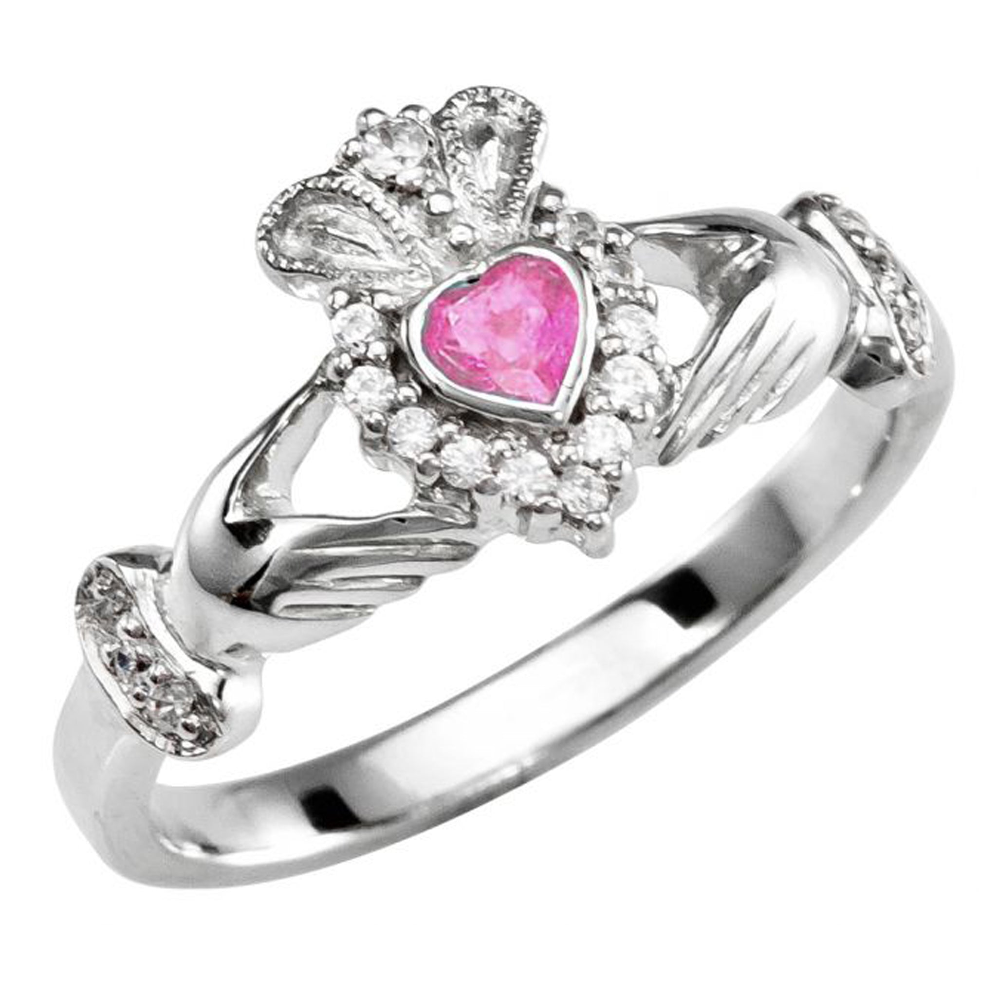 Claddagh October Birthstone Ring – Diamonds Jewellers